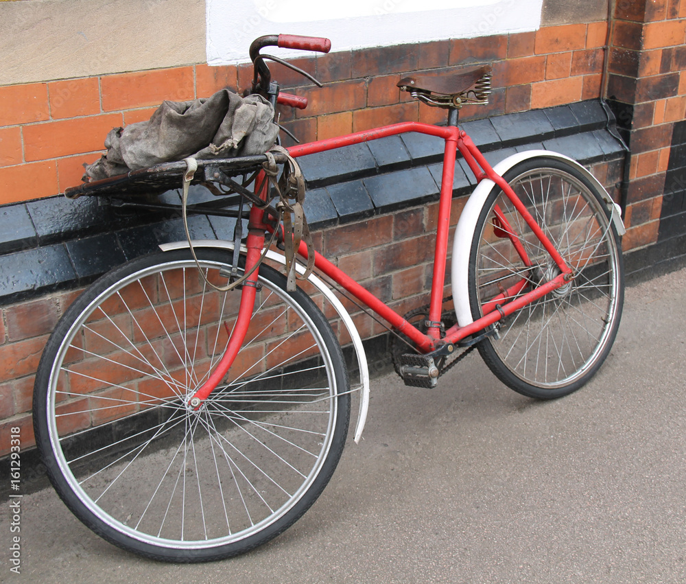 A Classic Old Time Postman Mail Delivery Bicycle.