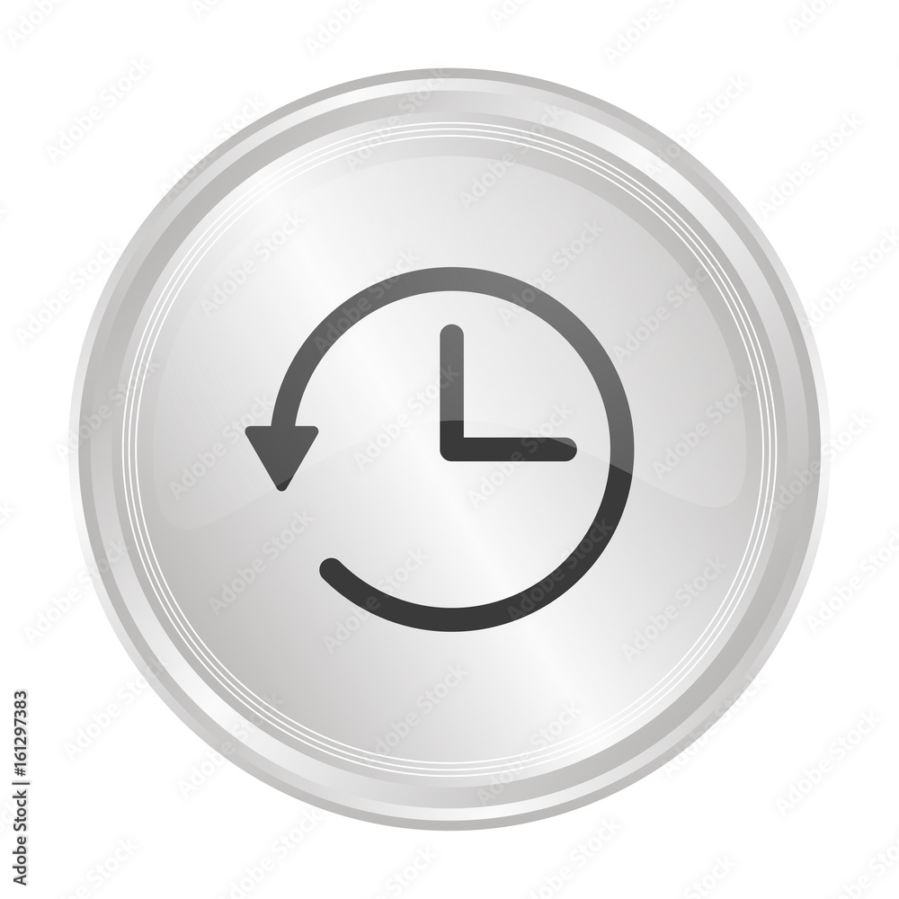 Zeitumstellung - Verchromter Button Zeitumstellung - Verchromter Button