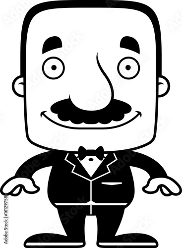 Cartoon Smiling Groom Man
