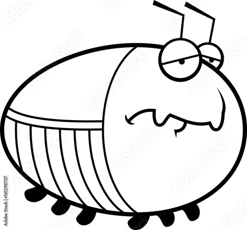 Sad Cartoon Cockroach