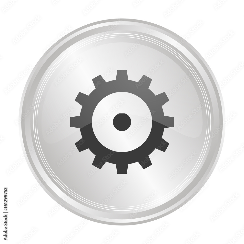 Zahnrad Optionen - Verchromter Button Zahnrad Optionen - Verchromter Button