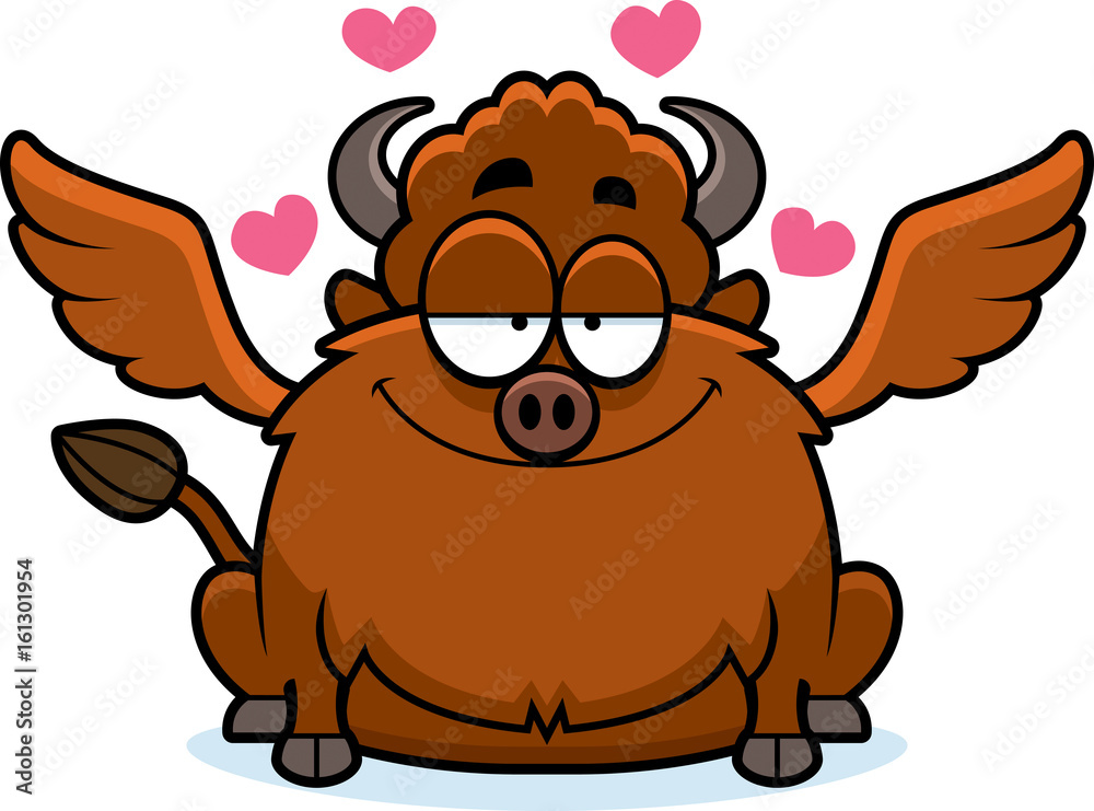 Cartoon Buffalo Wings in Love Cartoon Buffalo Wings in Love