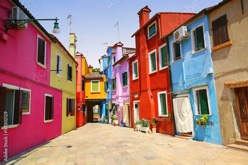 Colorful architecture of the Burano island near the Venice in Italy. © Rochu_2008