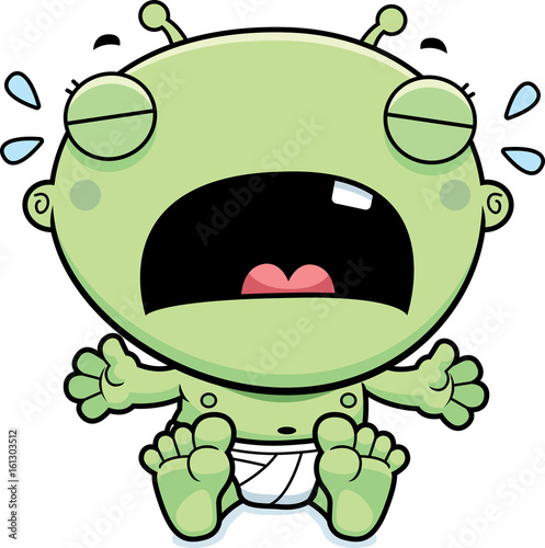 Cartoon Baby Alien Crying