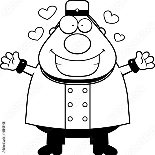 Cartoon Bellhop Hug