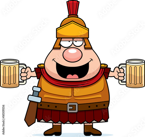 Drunk Cartoon Roman Centurion