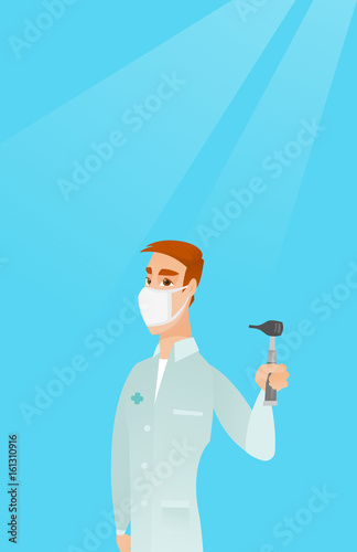 Ear nose throat doctor vector illustration.