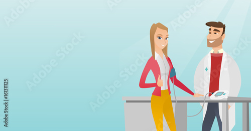 Blood pressure measurement vector illustration.