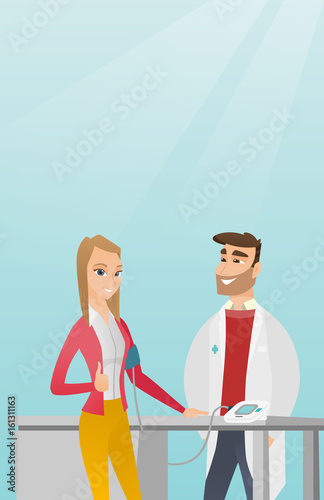 Blood pressure measurement vector illustration.
