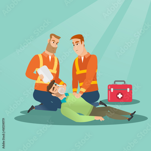 Emergency doing cardiopulmonary resuscitation