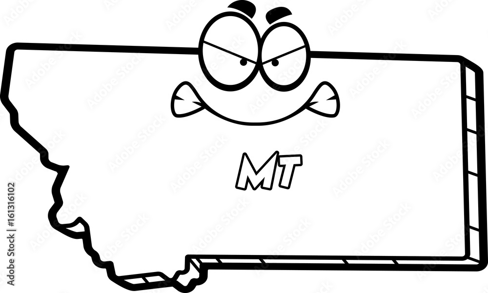Fototapeta premium Cartoon Angry Montana