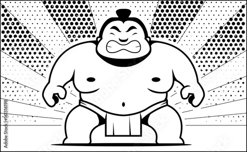 Cartoon Sumo Wrestler