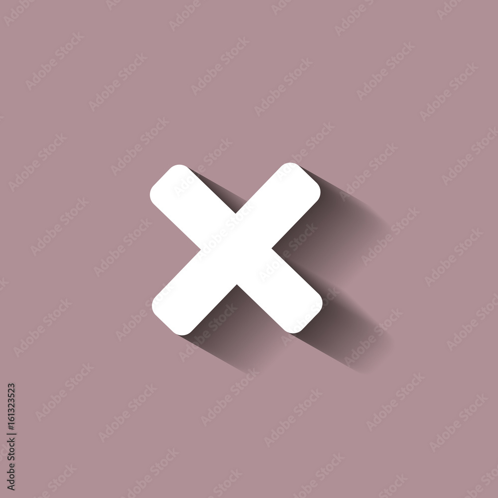 Obraz premium Cross prohibition vector with shadow