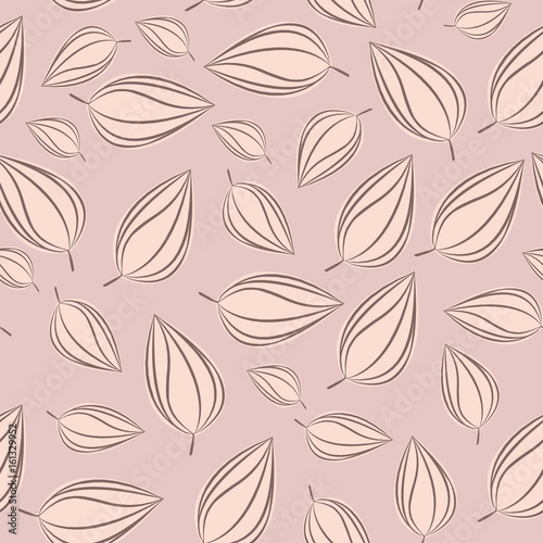 Seamless pattern background with autumn leaves. Vector illustration.