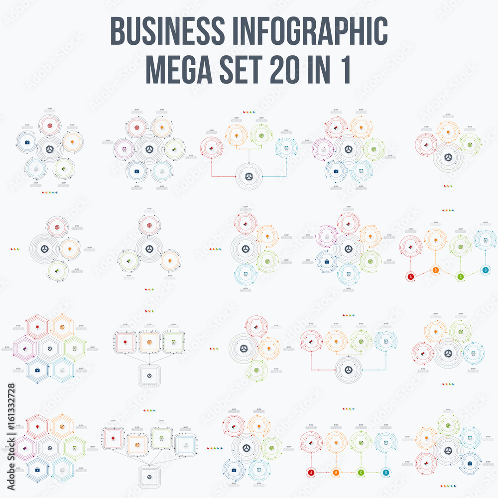 Set with infographics Set with infographics
