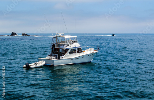 Fishing boat mooring off Southern California Coast