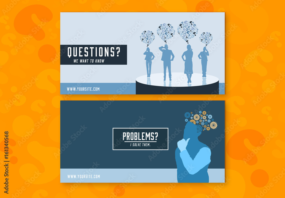 2 Social Media Help Page Banners Stock Template | Adobe Stock