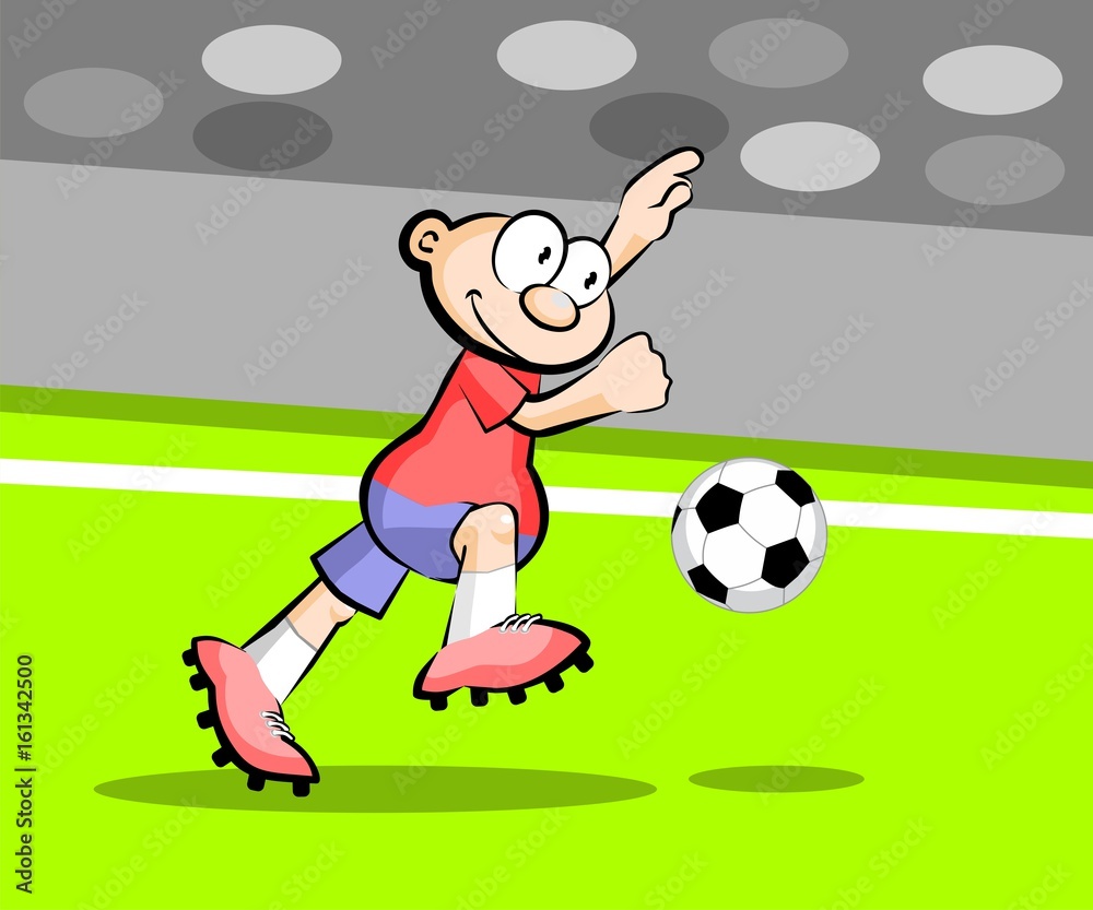 Cartoon Soccer player