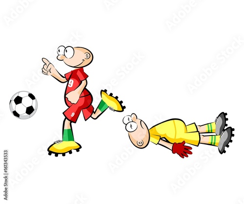 Cartoons Soccer players isolated over white © MegaSitio Design