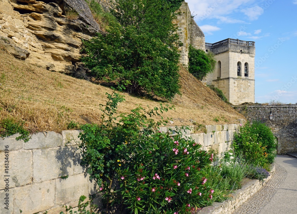 The historic Renaissance church Collegiale Saint-Sauveur de Grignan next to the Grignan castle in France
