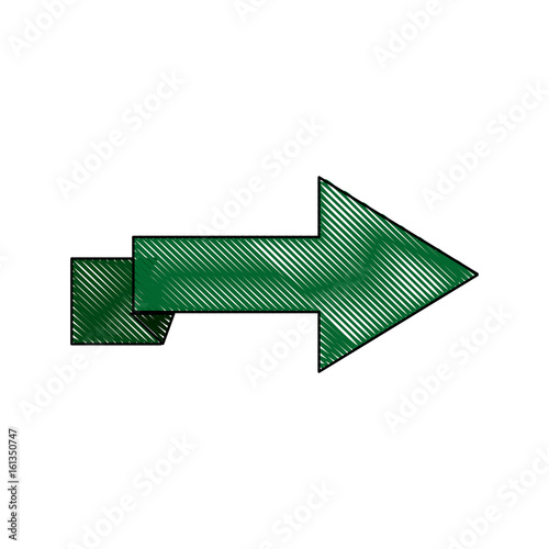 arrow direction internet location side icon vector illustration