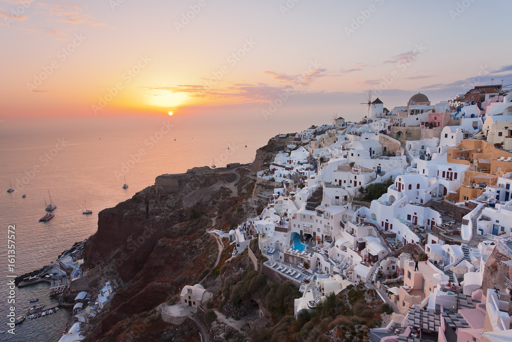 Epic sunset in Santorini Greece Epic sunset in Santorini Greece