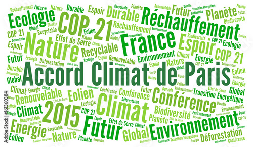 Quadro su tela Accord climat Paris