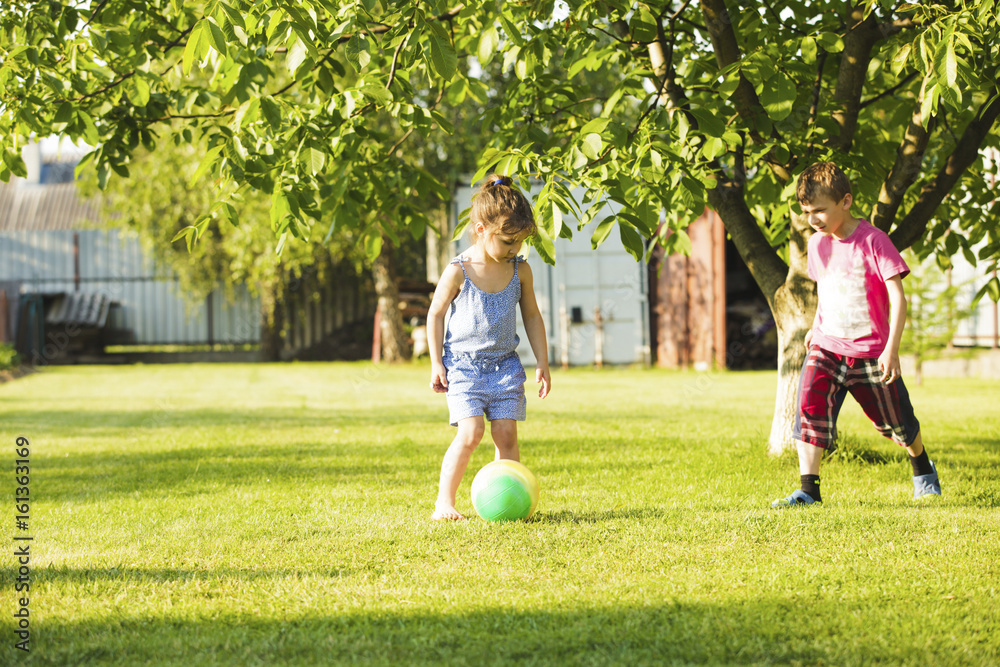 Children with a ball Children with a ball