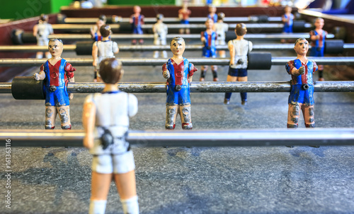 Photography Football toy players Barcelona Real Madrid