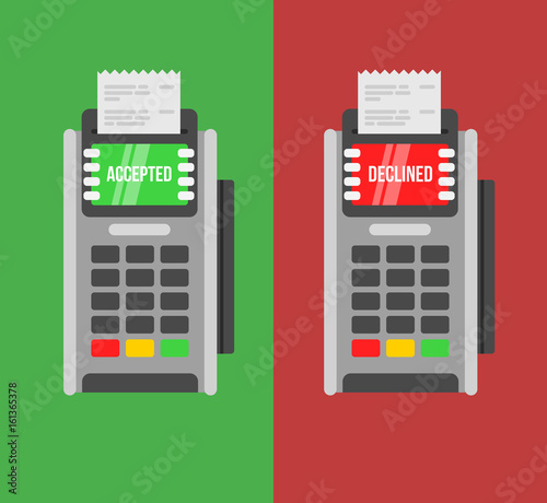 Rejected and approved payment pos terminal