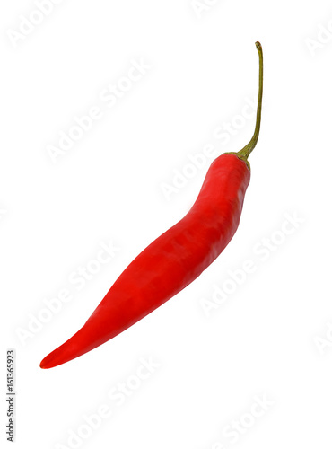 Suszona, czerwona papryczka chili na białym tle