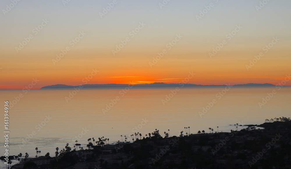 Pacific sunset over Catalina Island