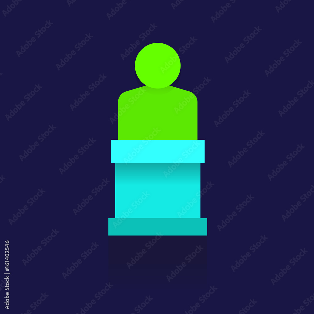 icon man in Circle Blue on blue background. logo. Symbols. Business. meeting. leader. success. teamwork icon man in Circle Blue on blue background. logo. Symbols. Business. meeting. leader. success. teamwork
