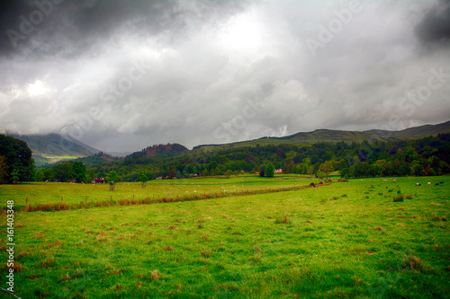 Highland landscape scene  Kilmahog  Scotland