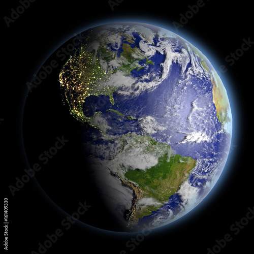 Fototapeta Naklejka Na Ścianę i Meble -  Americas from space