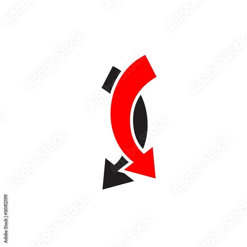 sensitive arrow logo vector