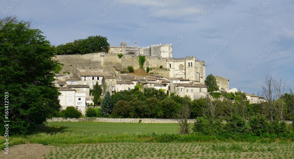 Exterior view of the historic Renaissance castle in Grignan, France