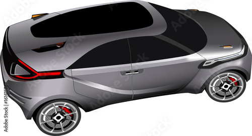 ADAS Technology: car vector, editable car illustration, autonomous vehicle vector illustration, autonomous car graphic with ADAS technology, electric vehicle SUV
