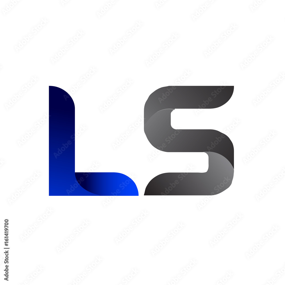 Modern Simple Initial Logo Vector Blue Grey ls Modern Simple Initial Logo Vector Blue Grey ls