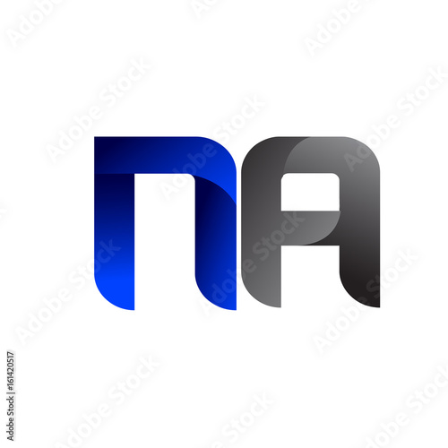 Modern Simple Initial Logo Vector Blue Grey  n