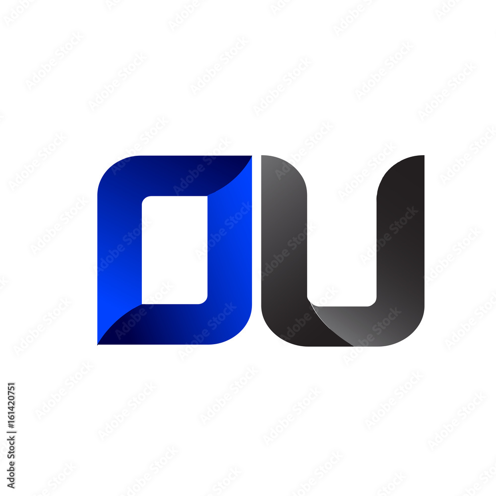 Modern Simple Initial Logo Vector Blue Grey ou Modern Simple Initial Logo Vector Blue Grey ou