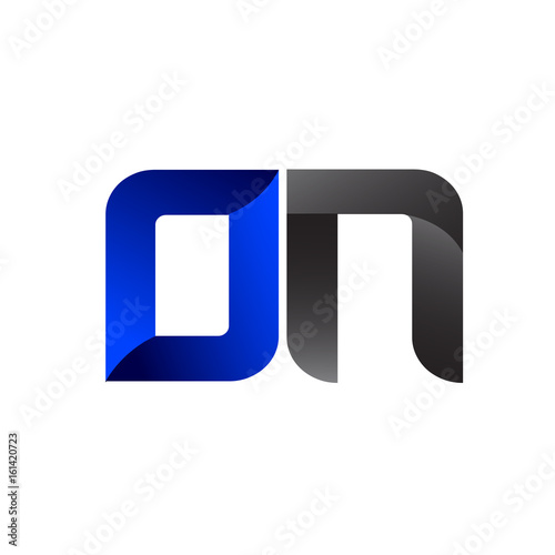 Modern Simple Initial Logo Vector Blue Grey on