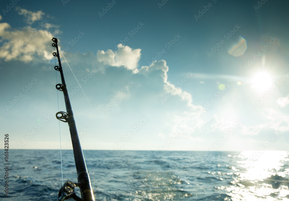 Fototapeta premium big game fishing reels and rods