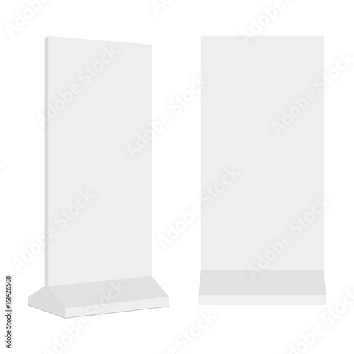 Outdoor advertising POS POI stand banner or lightbox. Vector mock up template ready for your design. 