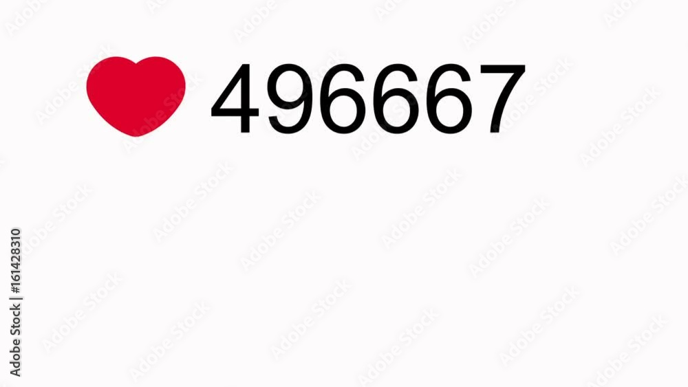 Social network favourite button quickly Increasing to 1.000.000, 4k, PAL Social network favourite button quickly Increasing to 1.000.000, 4k, PAL