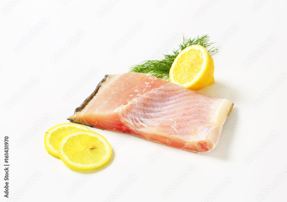 Raw carp fillet