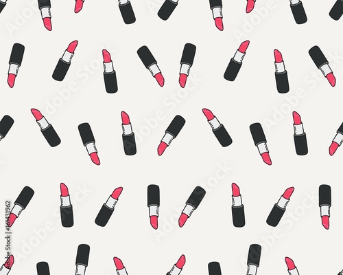 lipstick seamles vector pattern