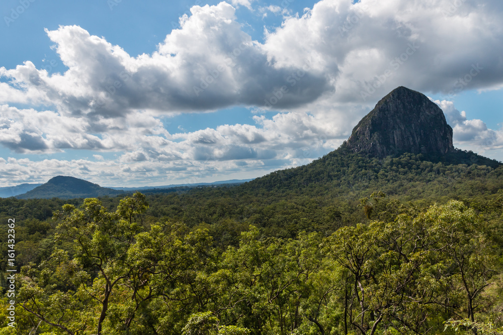 Mount Tibrogargan at Glass House Mountains National Park, Queensland, Australia