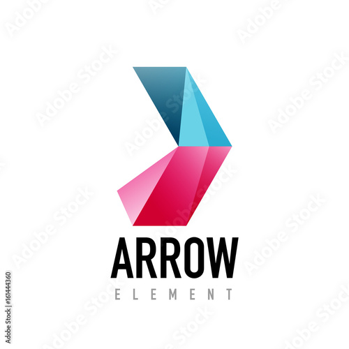 Vector arrow geometric design logo photo