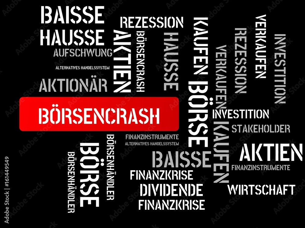 BÖRSENCRASH - Bilder mit Wörtern aus dem Bereich Börse, Wortwolke, Würfel, Buchstabe, Bild, Illustration BÖRSENCRASH - Bilder mit Wörtern aus dem Bereich Börse, Wortwolke, Würfel, Buchstabe, Bild, Illustration